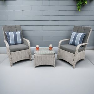 Leigh Wicker Rattan Natural Bistro Set