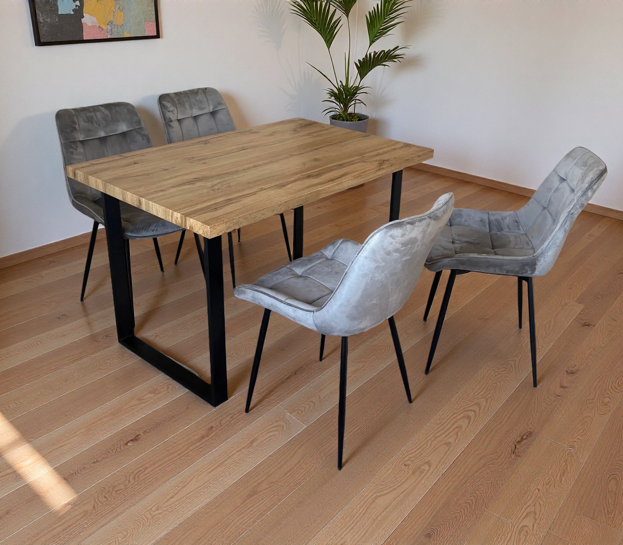 Colorado Dining Table with 4 Erica Velvet Chairs - Image 10