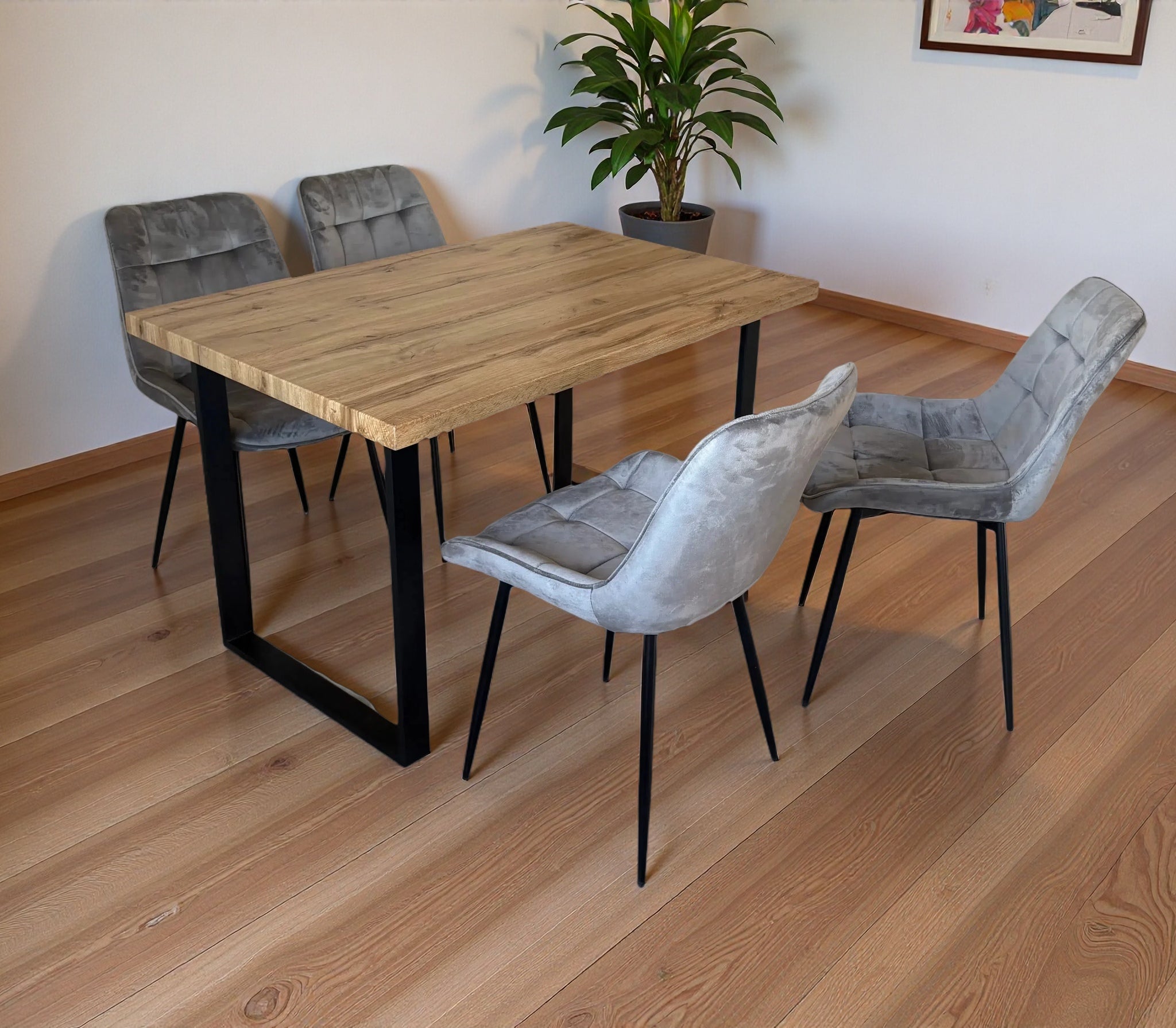 Colorado Dining Table with 4 Erica Velvet Chairs - Image 9
