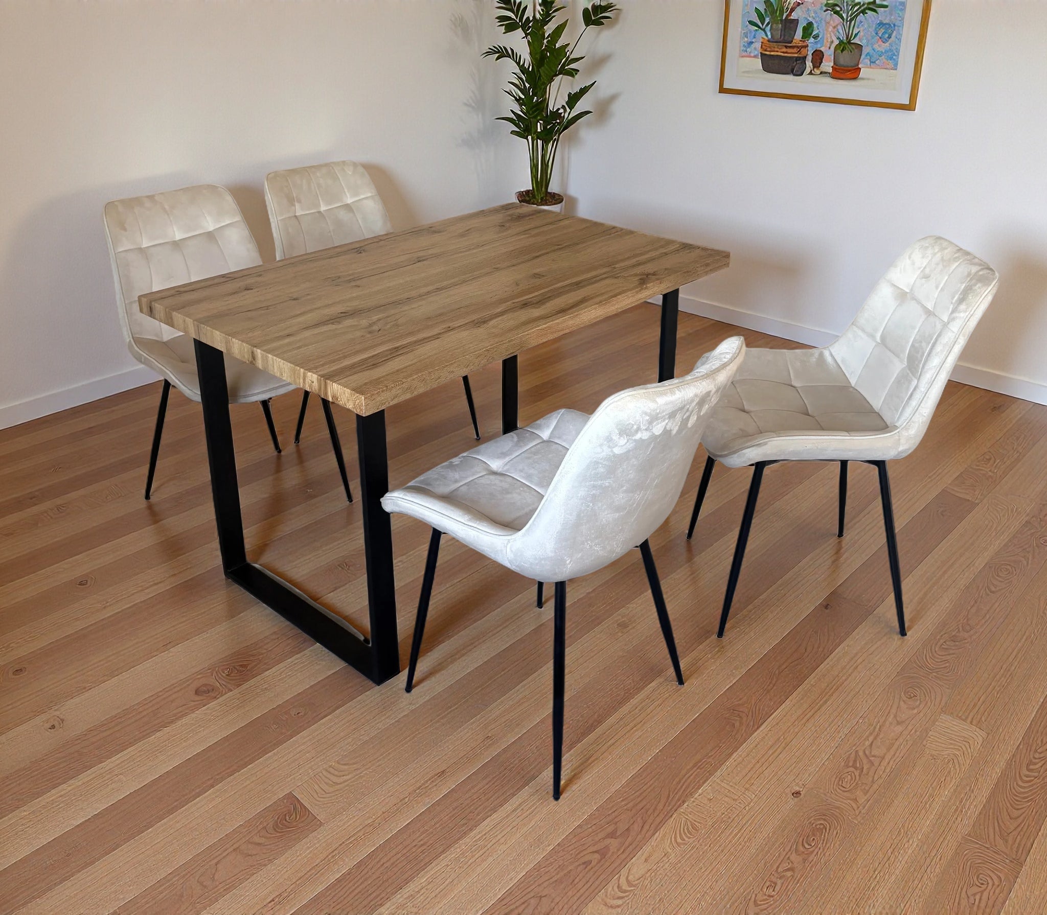 Colorado Dining Table with 4 Erica Velvet Chairs - Image 11