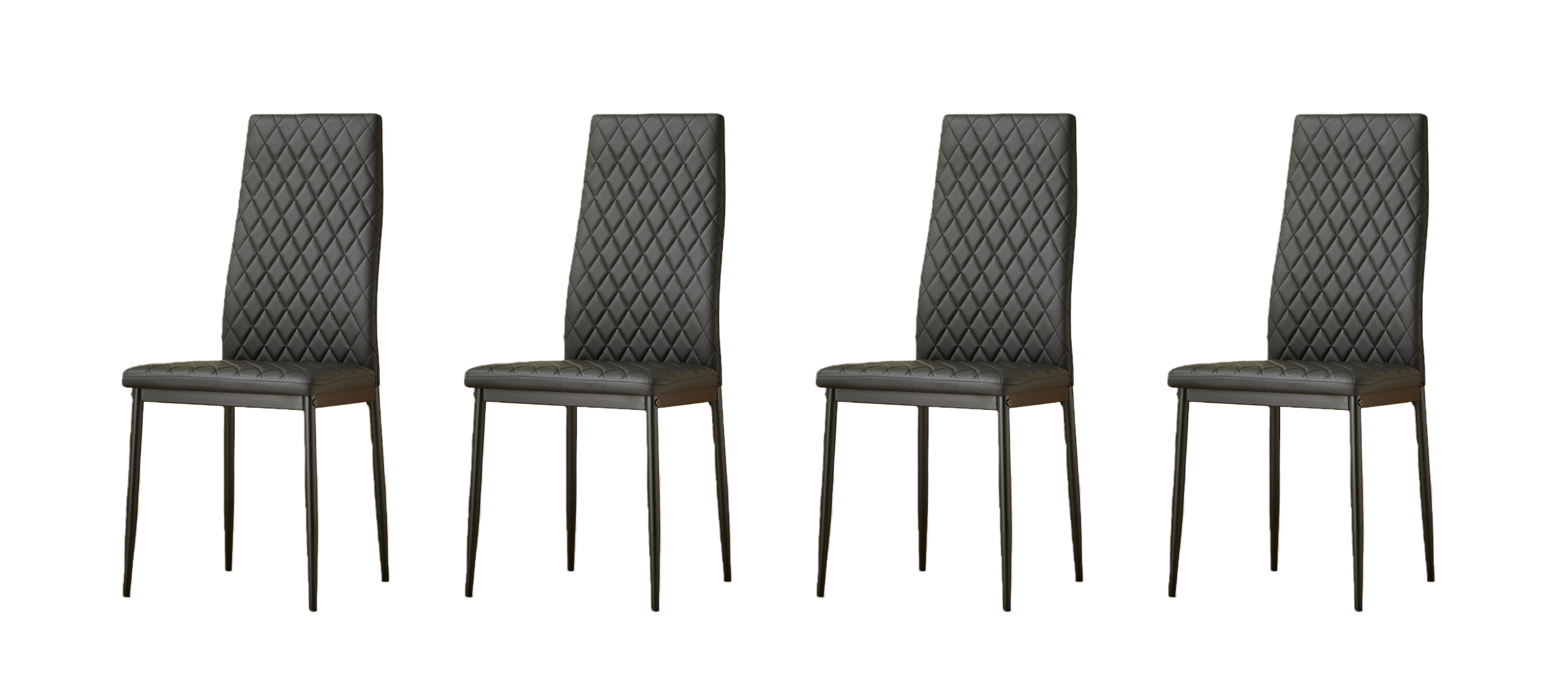 San Diego Marble Top Dining Table with Emily Leather Chairs - Image 5
