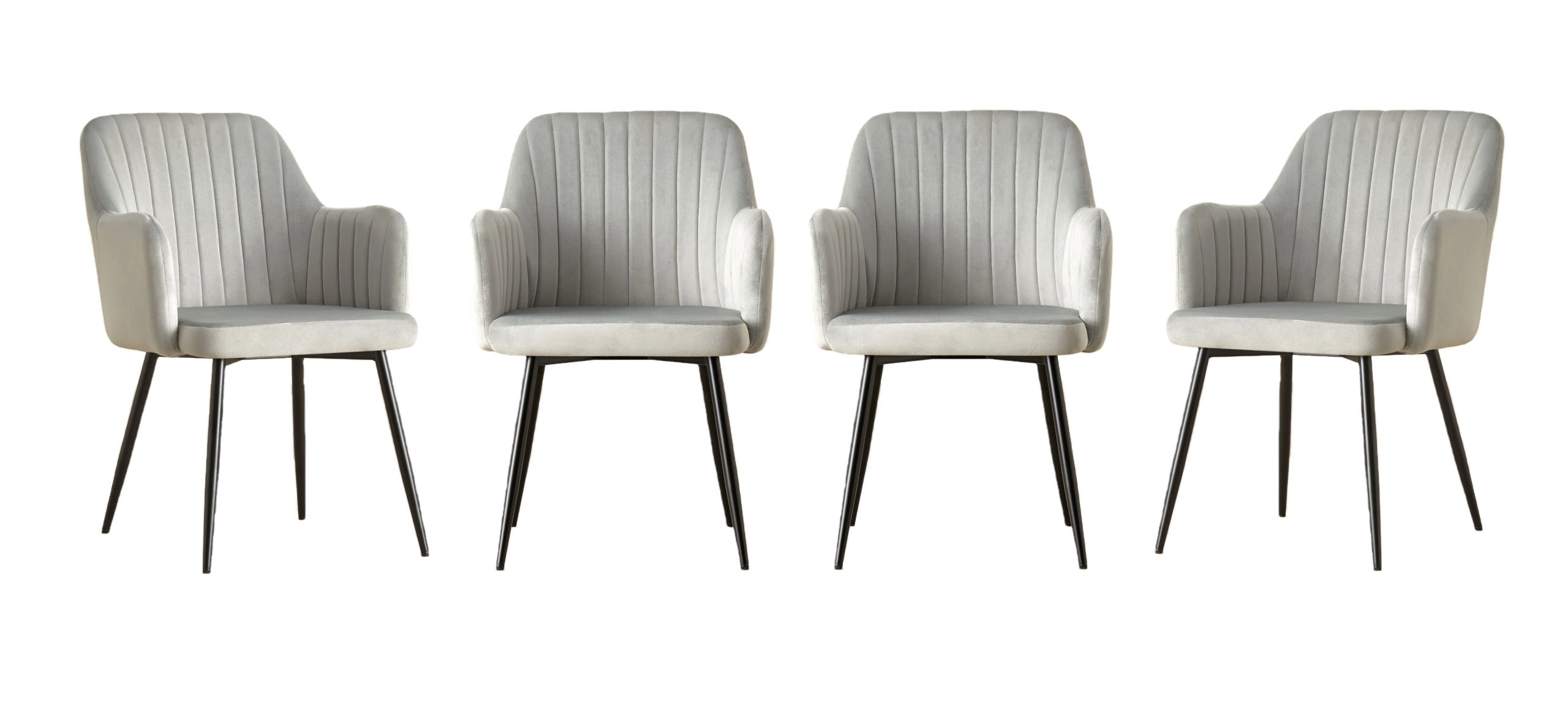 San Diego Marble Top Dining Table with Charlotte Velvet Chairs - Image 6