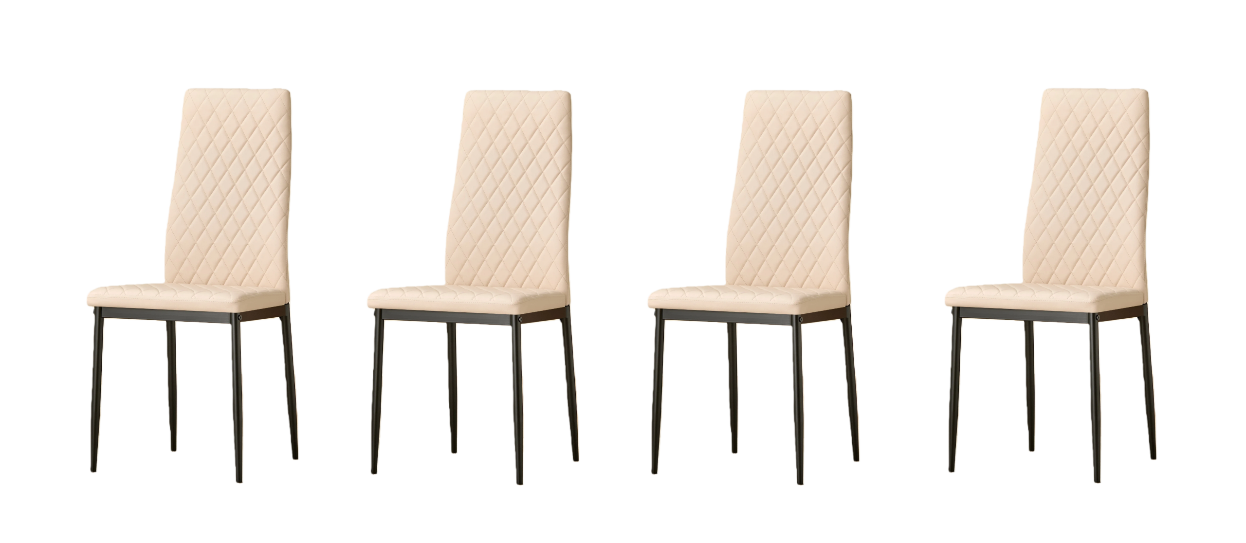 San Diego Marble Top Dining Table with Emily Leather Chairs - Image 6