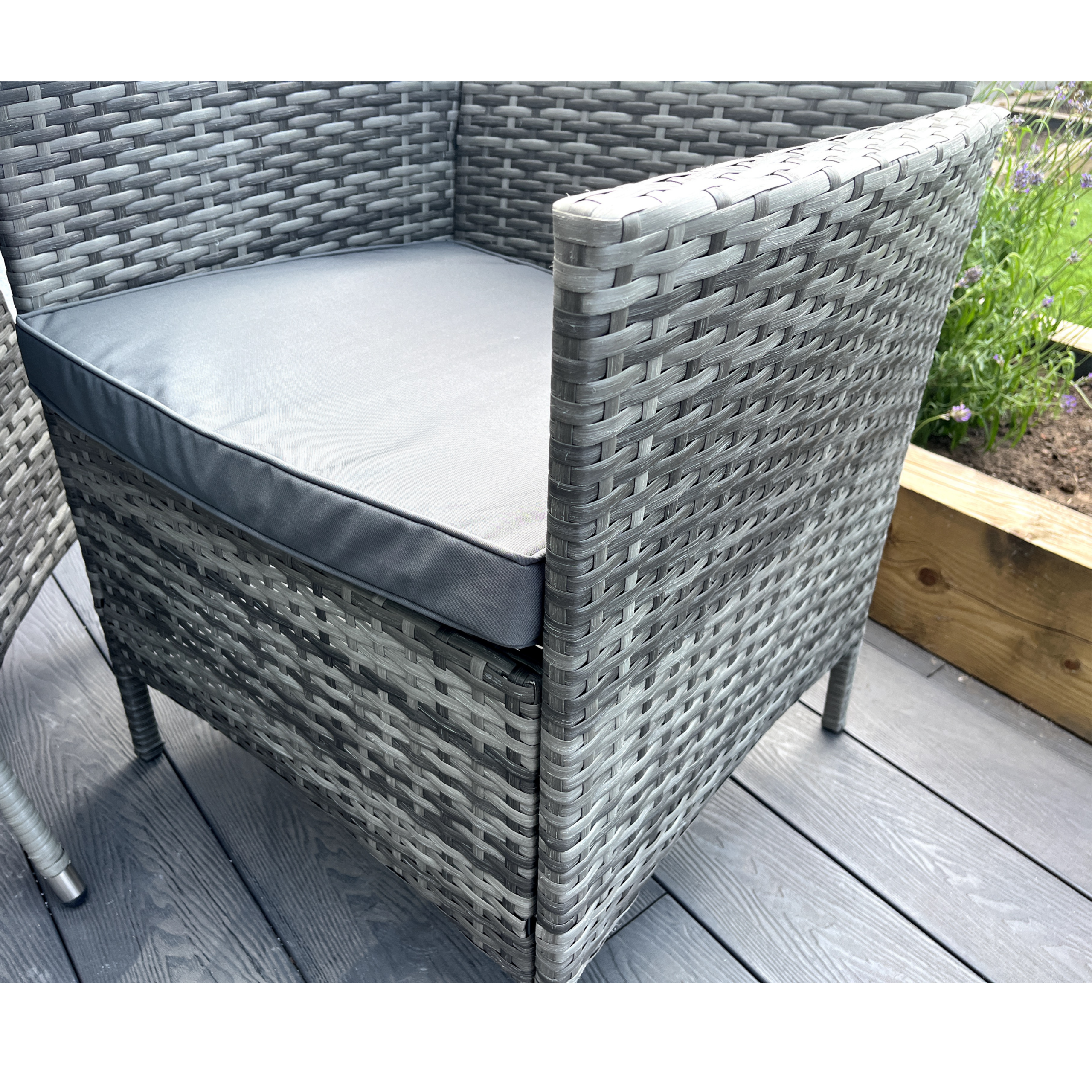 Amazon Wicker Rattan Natural Bistro Set with outdoor cushion - Image 4