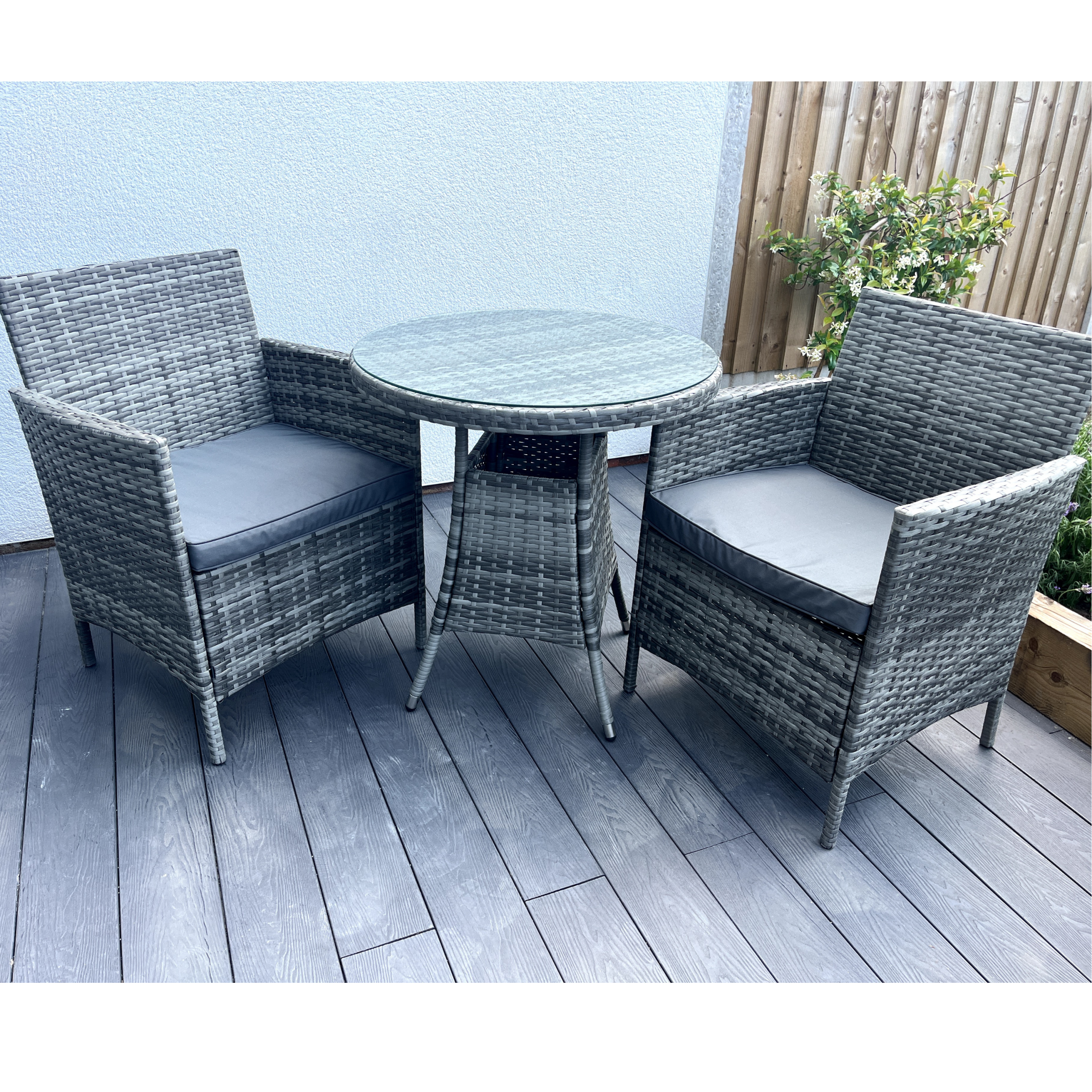 Amazon Wicker Rattan Natural Bistro Set with outdoor cushion - Image 5