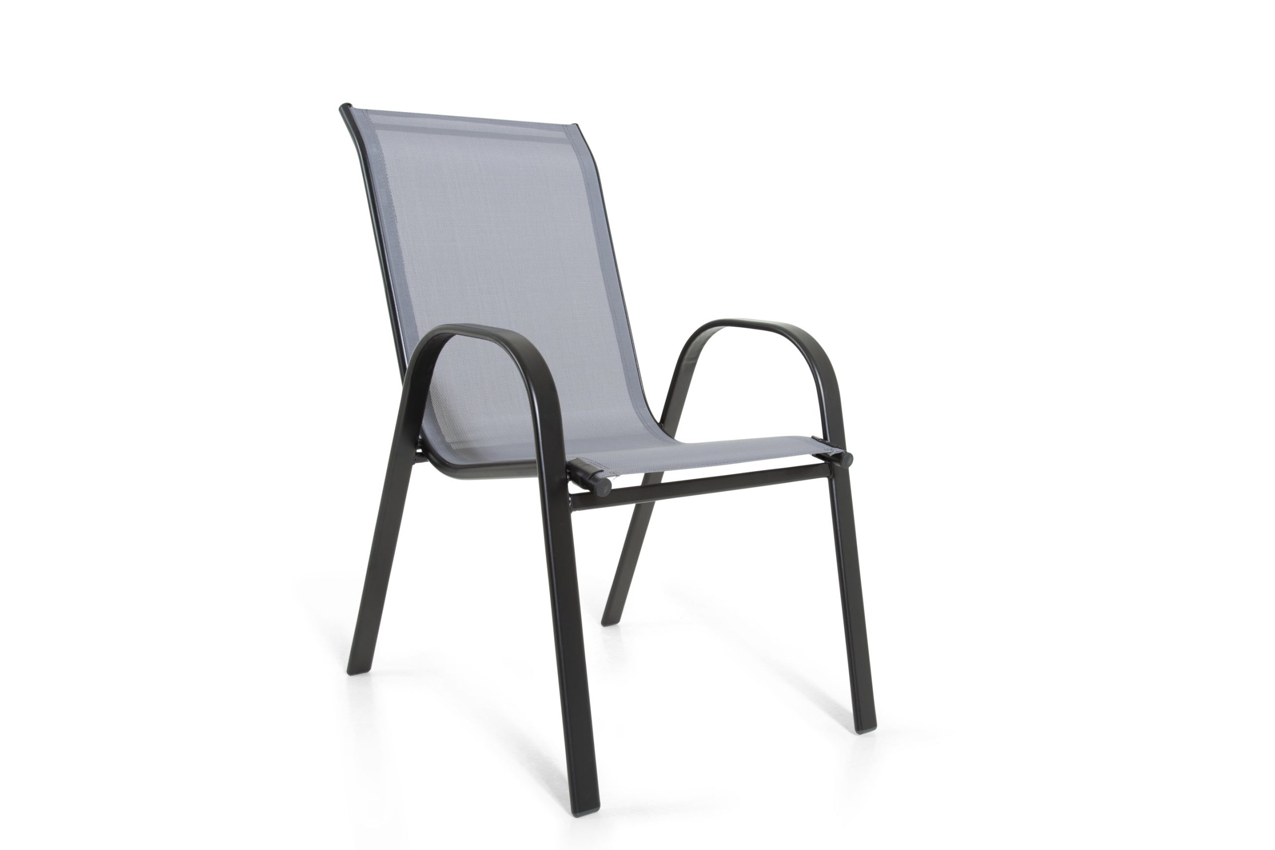 The Lancaster - Black and Grey Metal 4 Seat Garden Dining Set including Parasol - Image 4