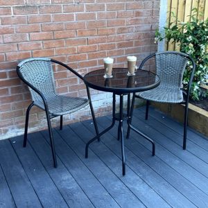 The Bolero 2 Seat Modern Rattan Bistro Set - 2 Colours