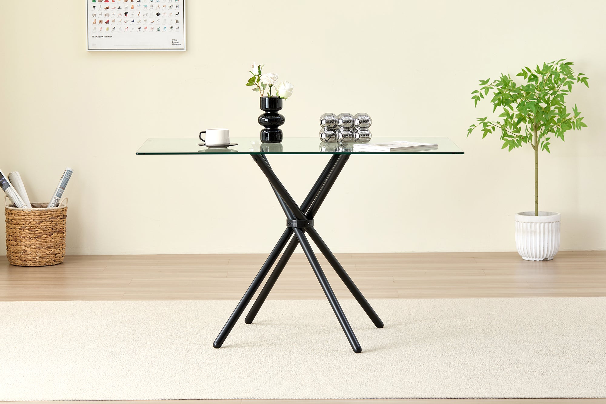 Miami Dining Table with 4 Amelia Velvet Chairs - Image 26