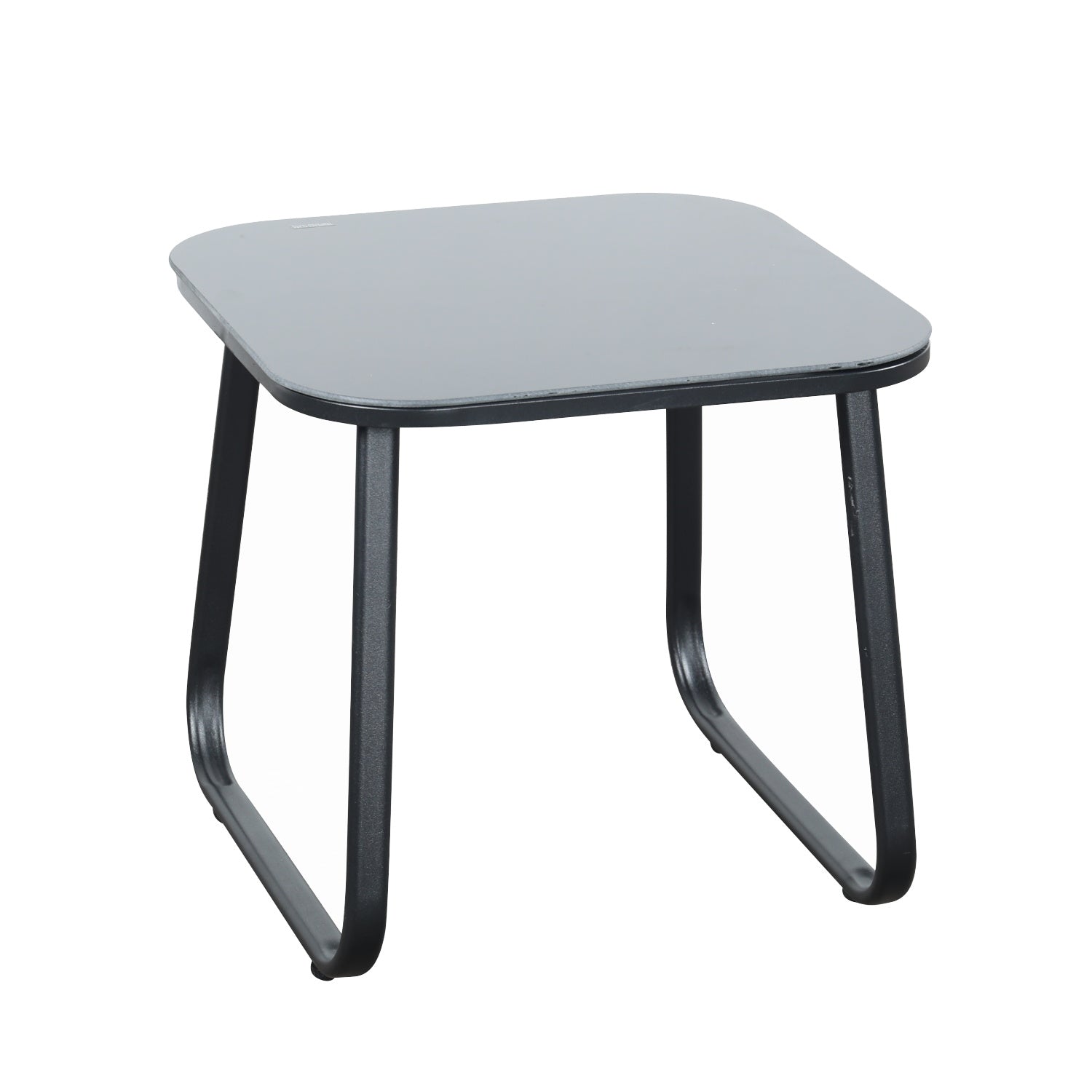 Brooke 5 piece black bistro set with foot stools - Image 5