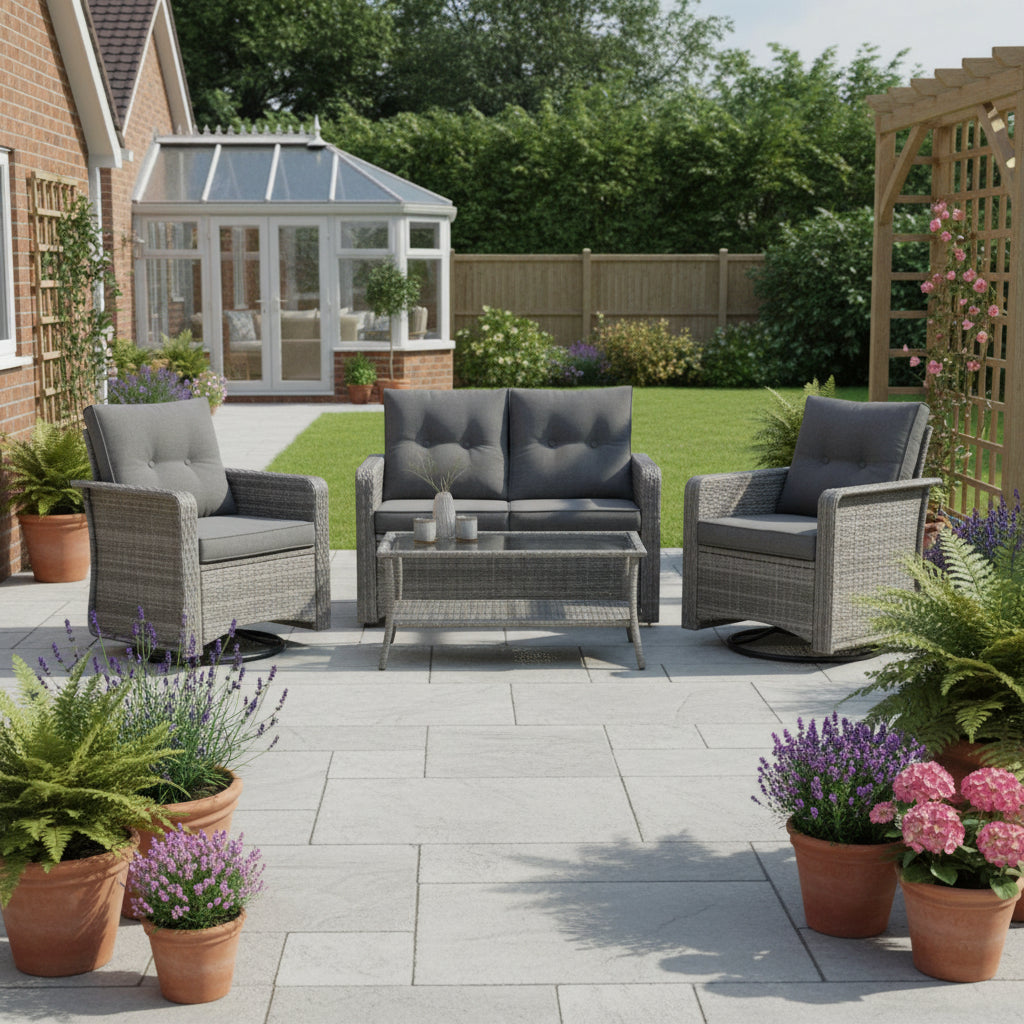 The Leigh 4 Seat Rattan Sofa Lounge Set - Image 2