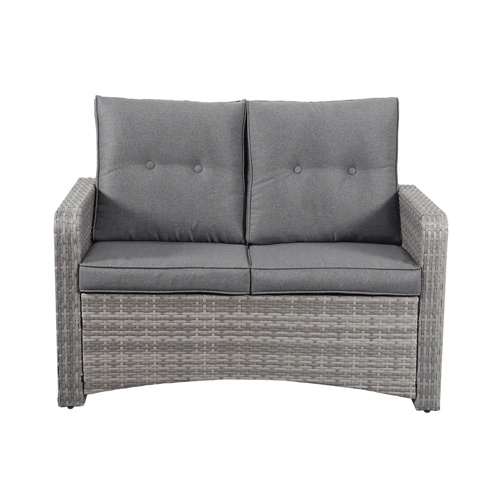 The Leigh 4 Seat Rattan Sofa Lounge Set - Image 5