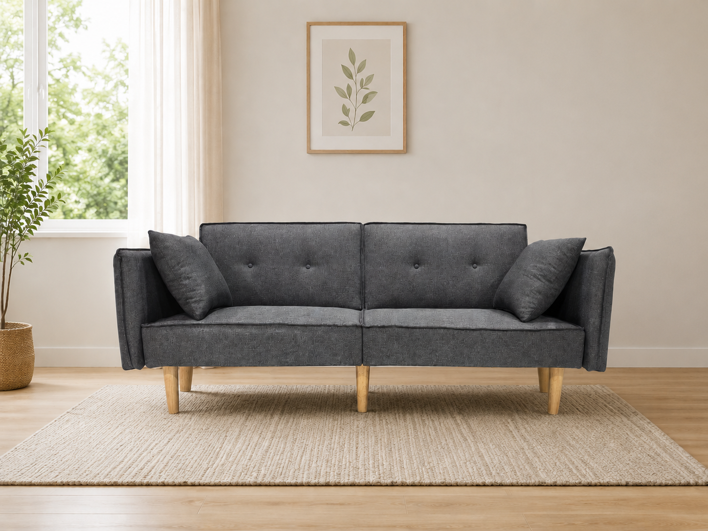 Glencoyne Two Seat Sofa Bed - Grey