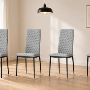Merlin Leather Comfort Dining Chairs - Set of 4