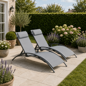Pair of Eskdale Sun Loungers - Set of 2