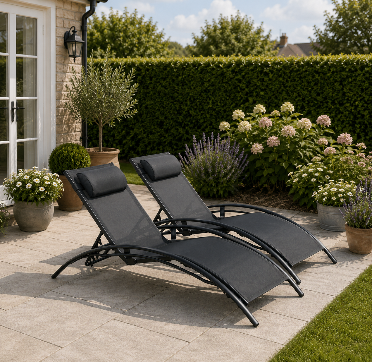 Pair of Eskdale Sun Loungers - Set of 2 - Image 6