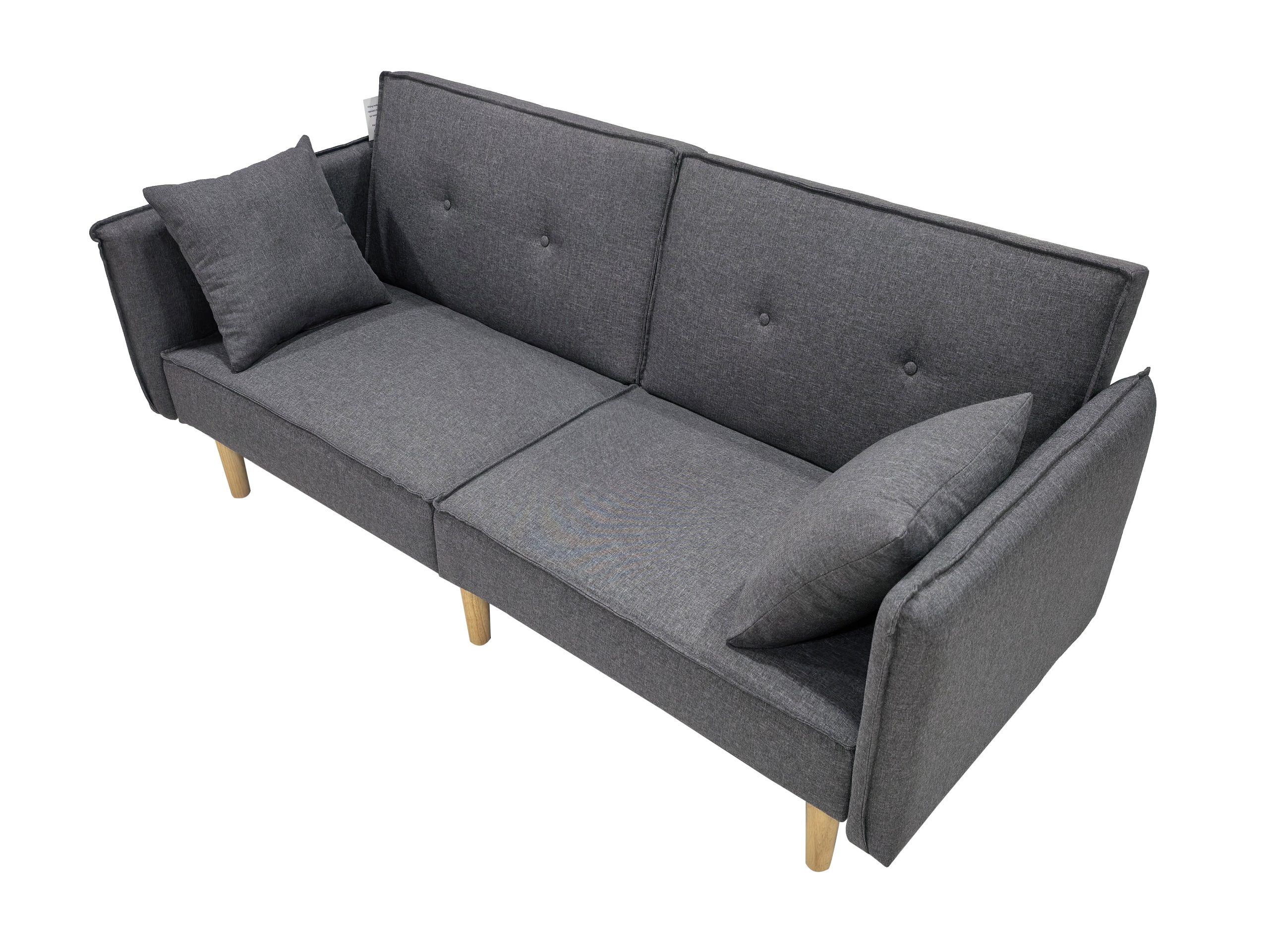 Finnley Two Seat Sofa Bed - Grey - Image 4