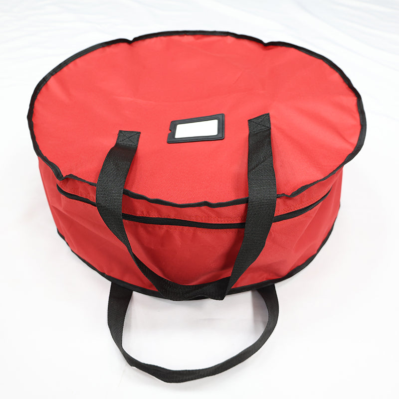 Christmas Xmas Wreath Decoration Zip Up Sack Fabric Storage Bag - Image 4