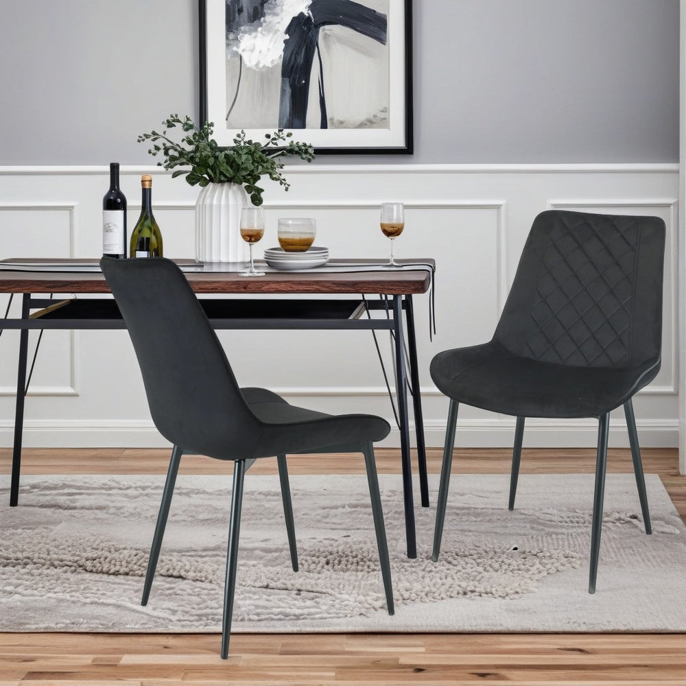 Amelia Velvet Comfort Dining Chairs - Set of 2 - Image 2