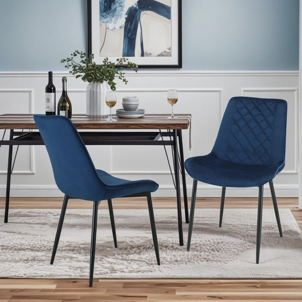 Amelia Velvet Comfort Dining Chairs - Set of 2 - Image 3