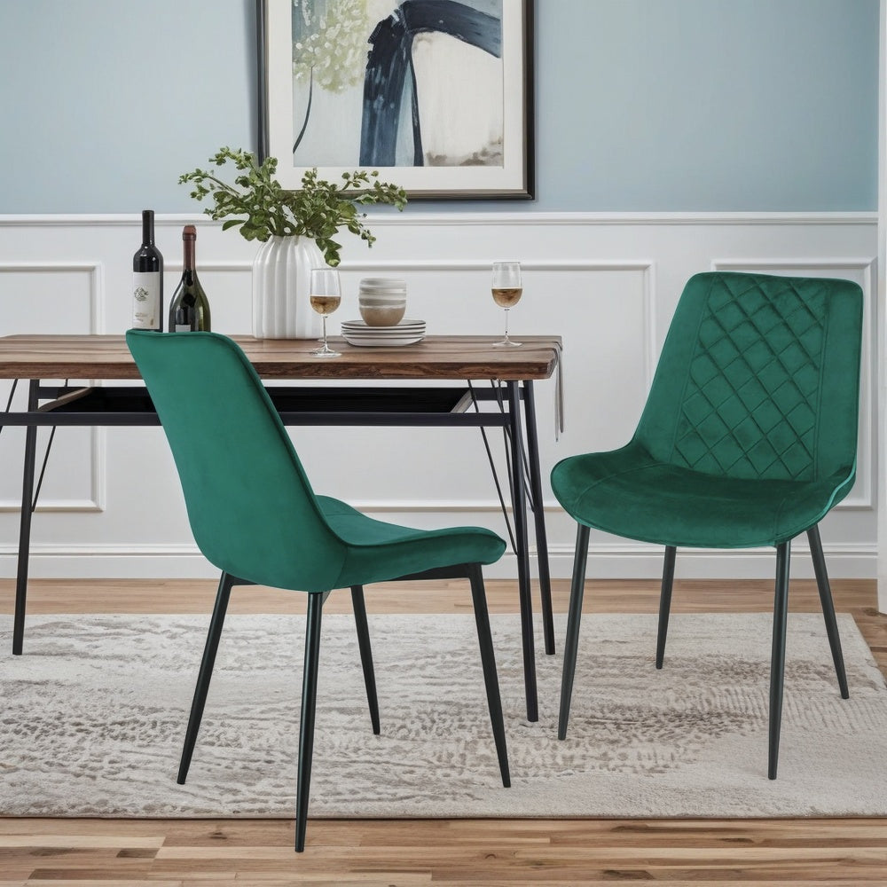 Amelia Velvet Comfort Dining Chairs - Set of 2 - Image 4