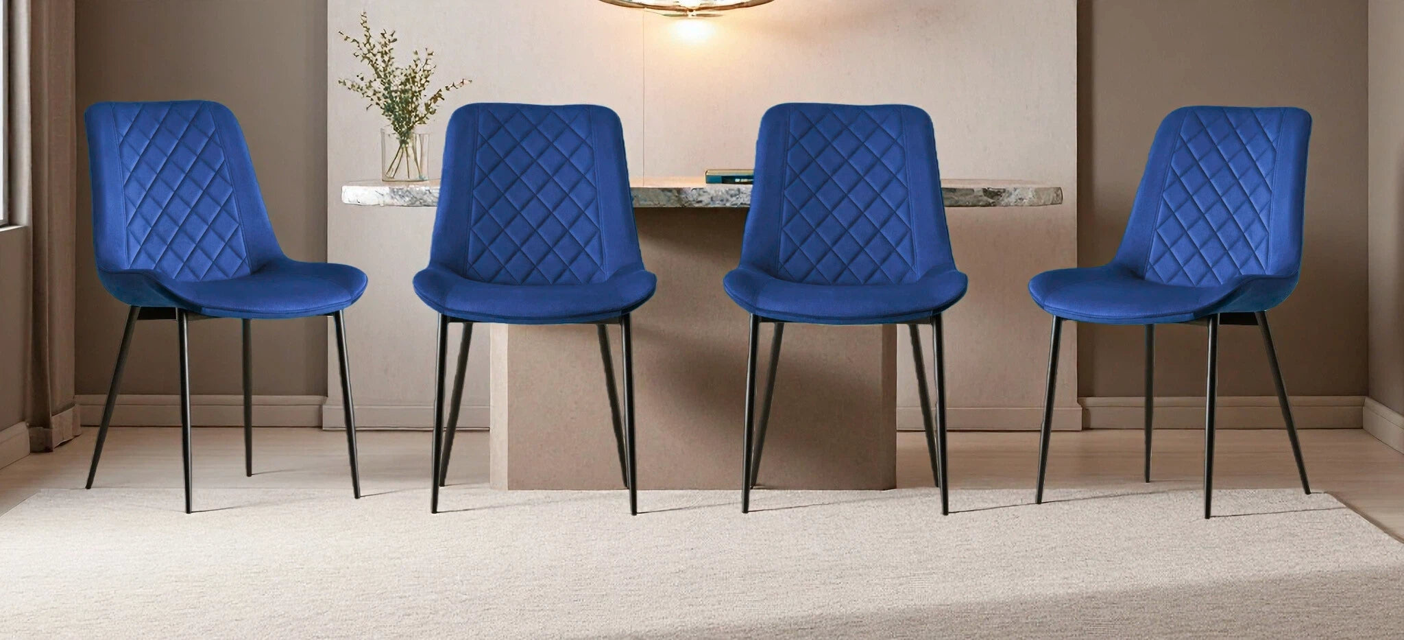 Amelia Velvet Comfort Dining Chairs - Set of 4 - Image 2
