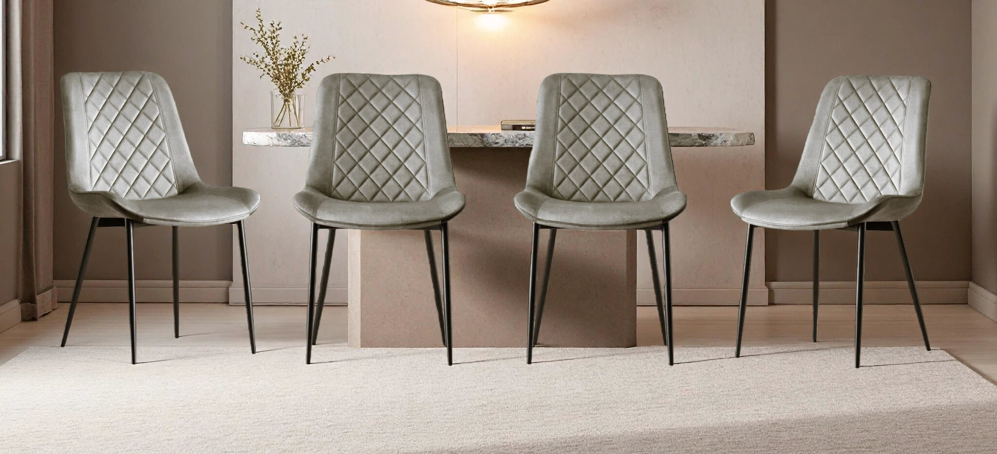 Amelia Velvet Comfort Dining Chairs - Set of 4 - Image 3