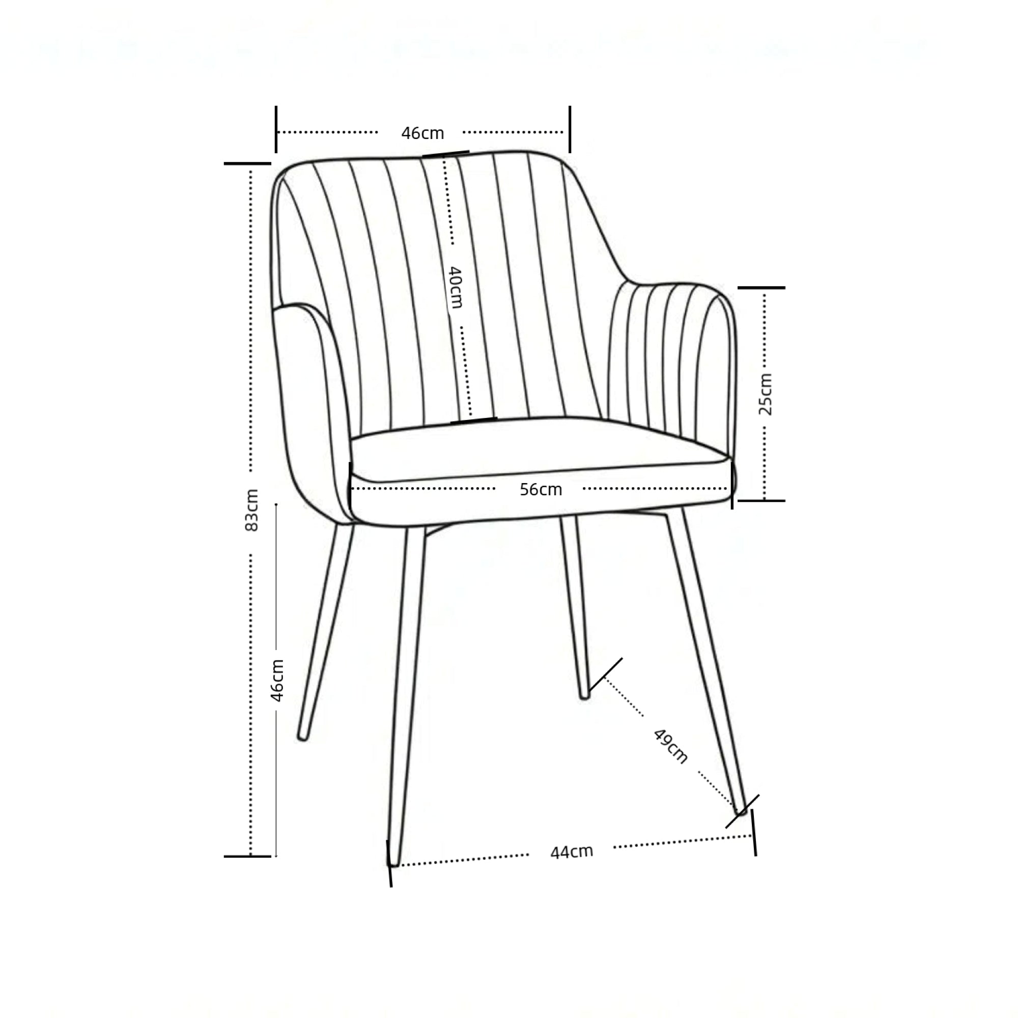 Charlotte Velvet Comfort Dining Chairs - Set of 2 - Image 29