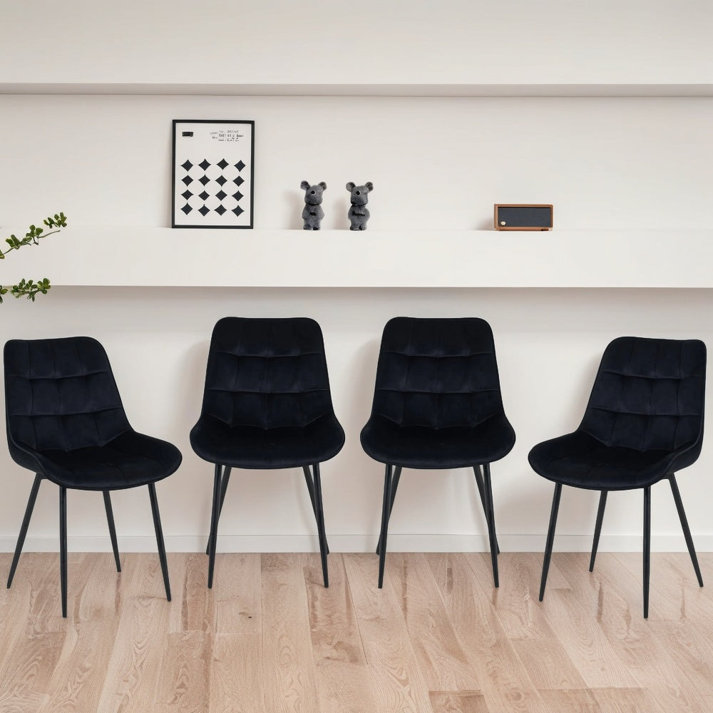 Colorado Dining Table with 4 Erica Velvet Chairs - Image 3