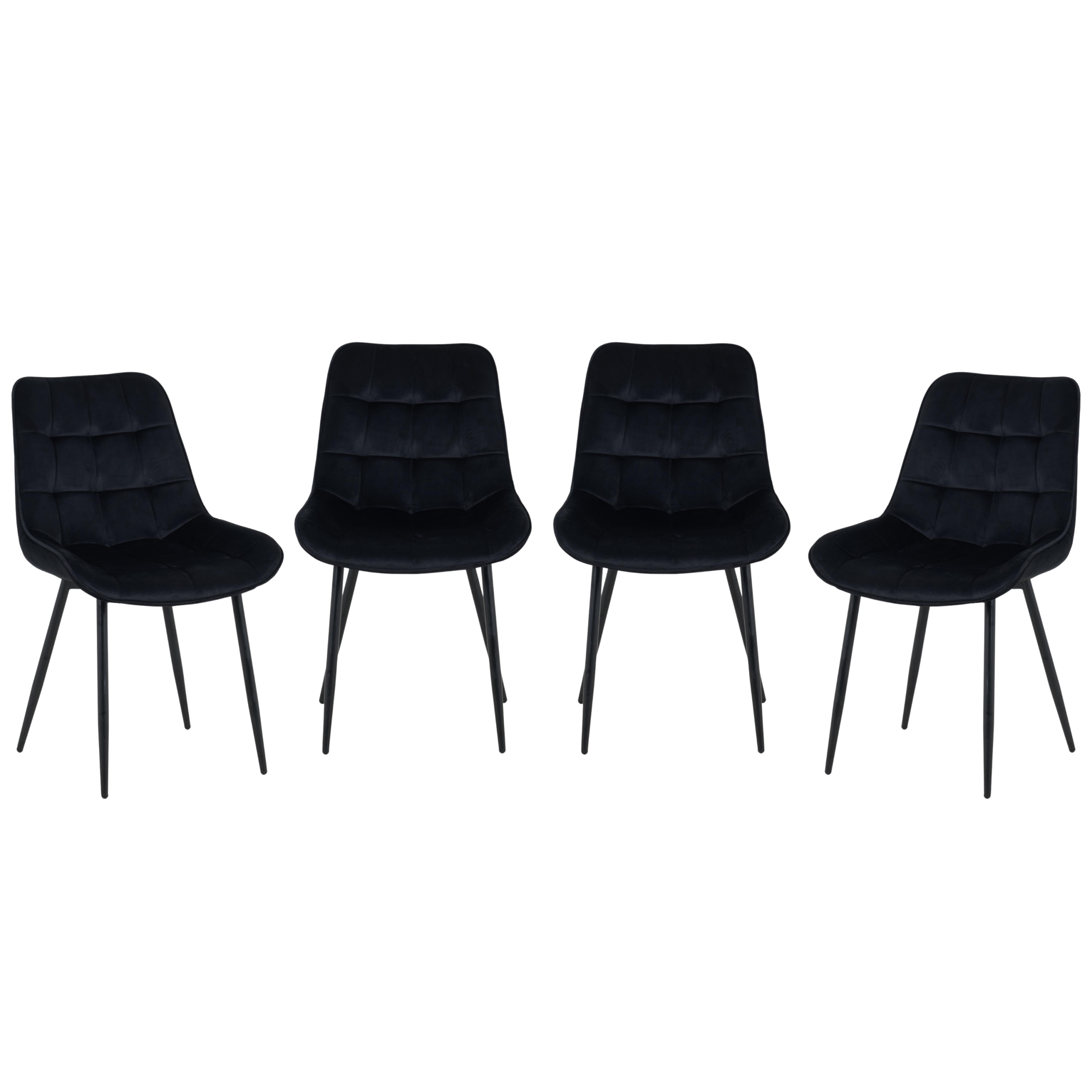 Miami Dining Table with 4 Erica Velvet Chairs - Image 3
