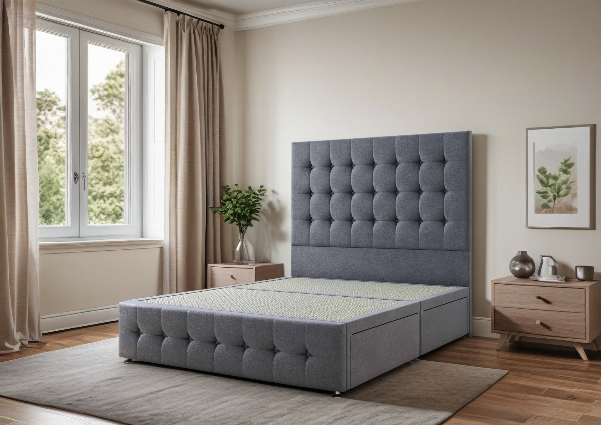 Trier Divan Bed Set with 2 Drawers, headboard and footboard - Choice of Mattress - Image 6