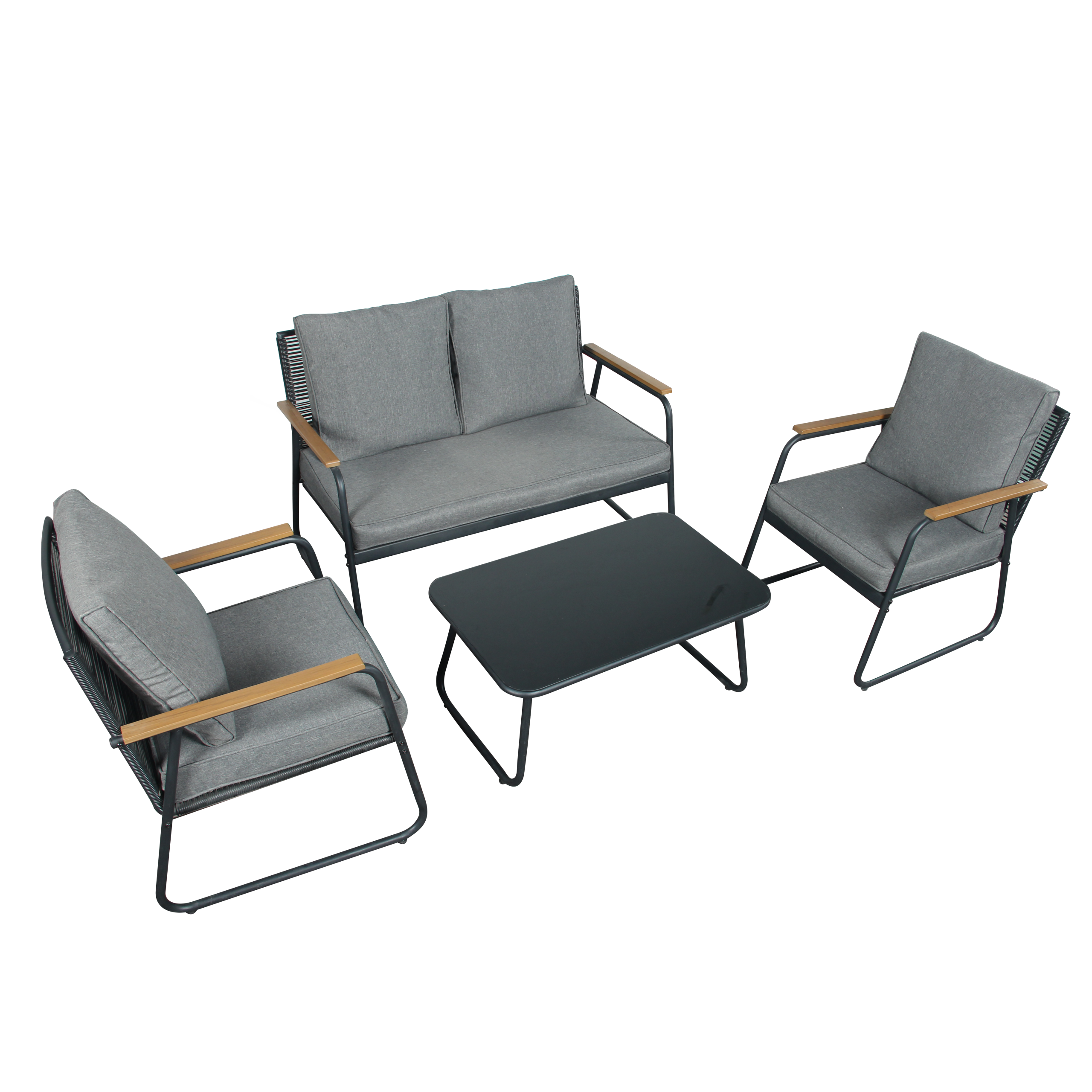Kendal modern 4 Piece Garden Rattan Set - Image 2