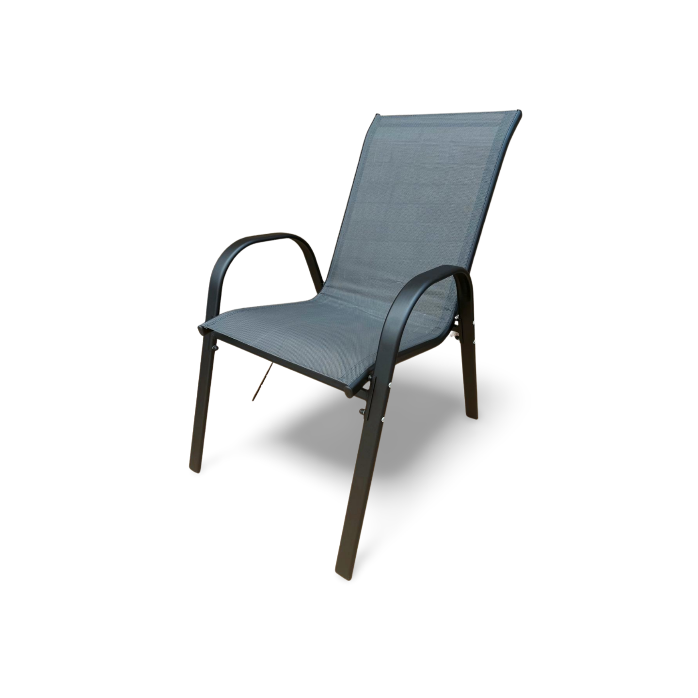 Grey Stacking Garden Dining Chairs - Image 2