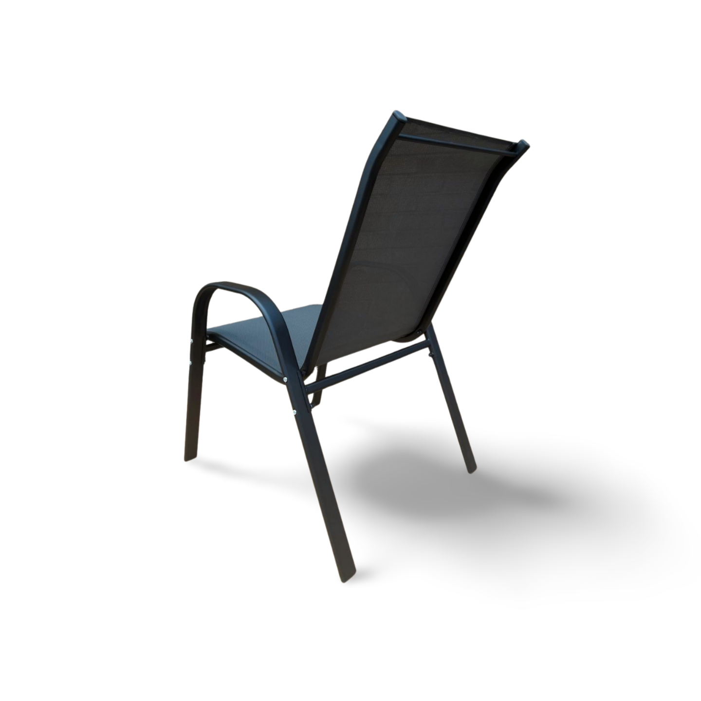 Grey Stacking Garden Dining Chairs - Image 5