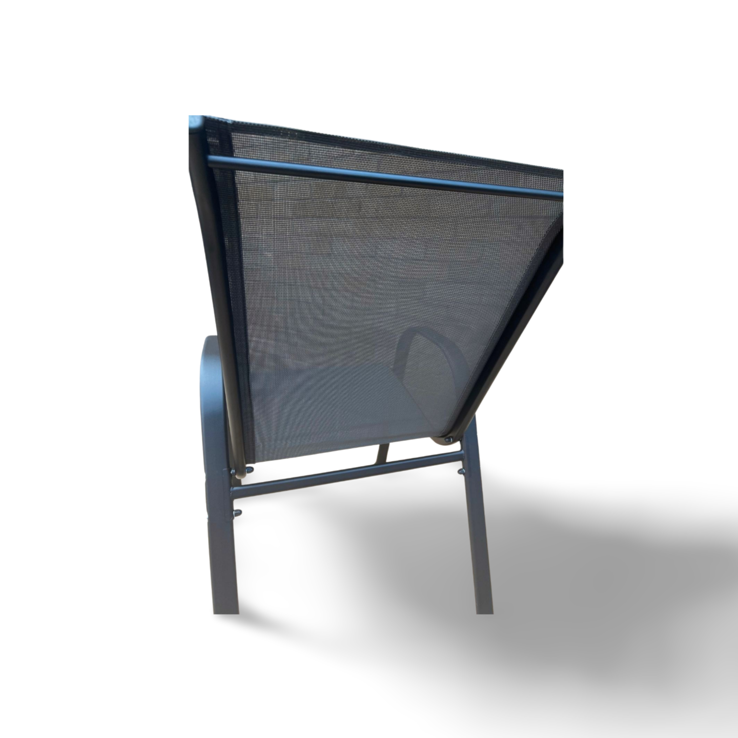 Grey Stacking Garden Dining Chairs - Image 6
