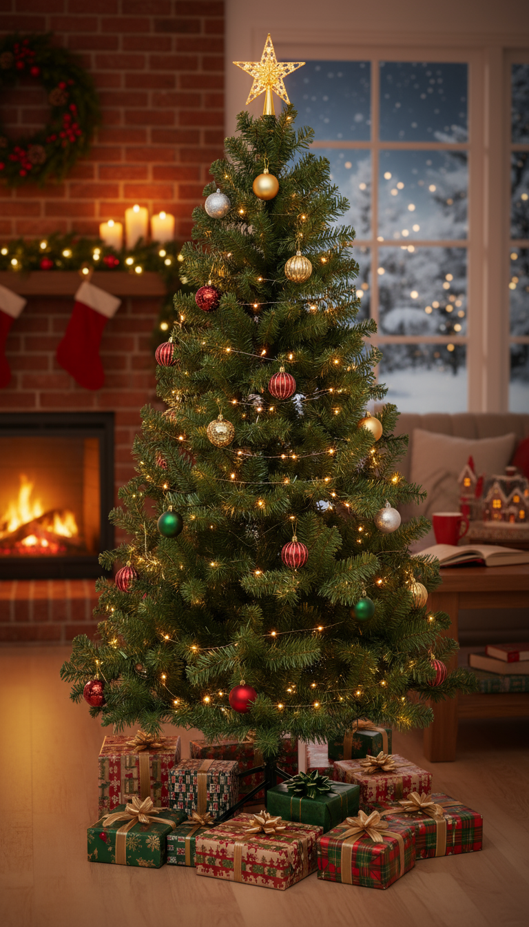 6FT Luxury Imperial Grand Fir Full Artificial Christmas Tree 1000 Branch Tips - Image 5