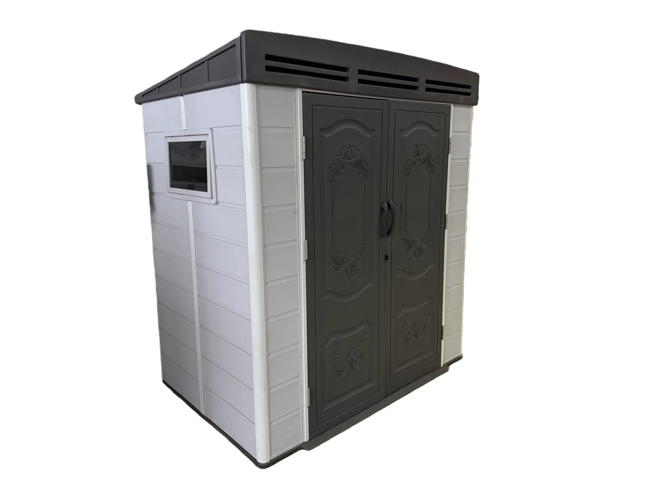 6x4ft plastic shed with window and aluminium structured support - Image 4
