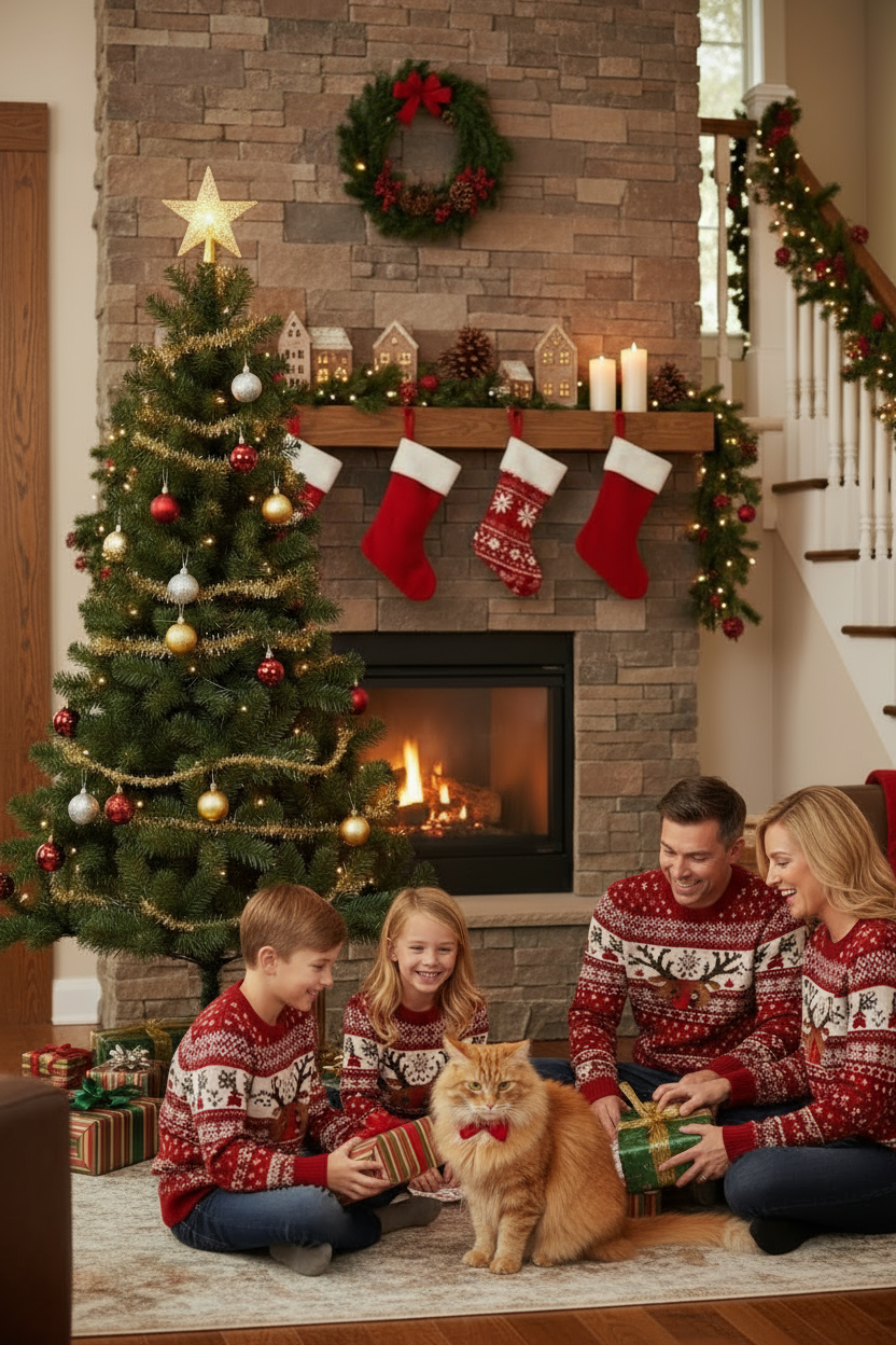 Winter Fir Green Pre-Lit Artificial Christmas Tree - LED multi function lights - Image 2