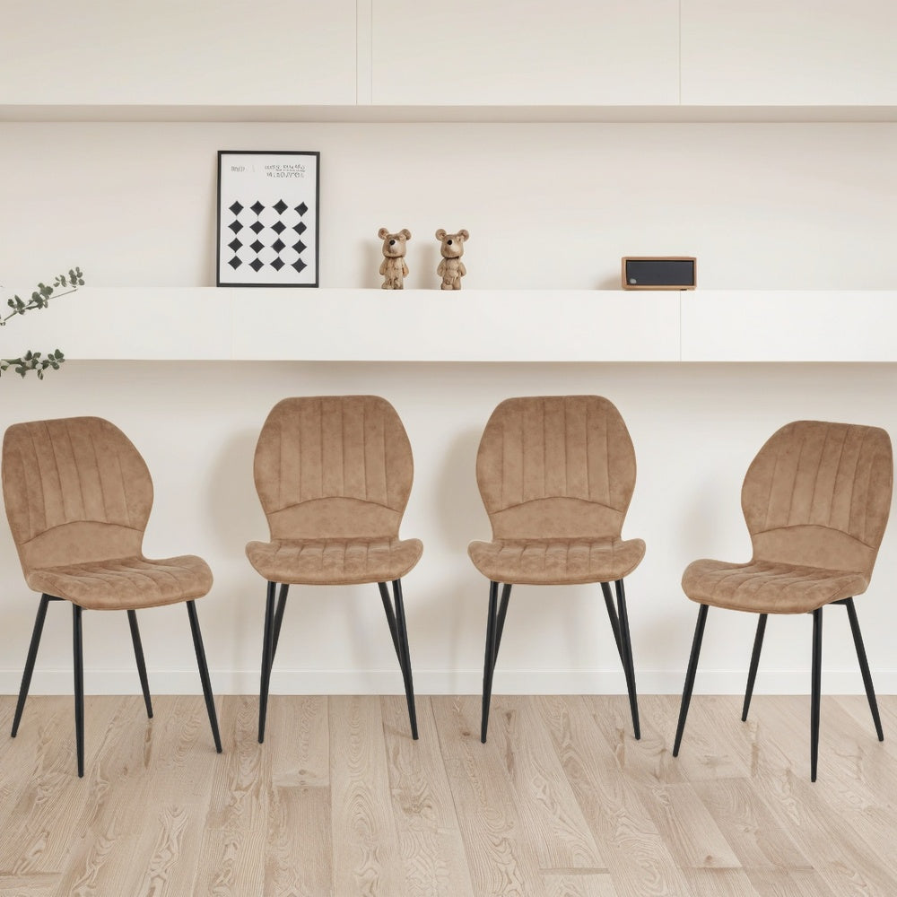 Jaydn Distressed Leather Comfort Dining Chairs - Set of 4 - Image 2