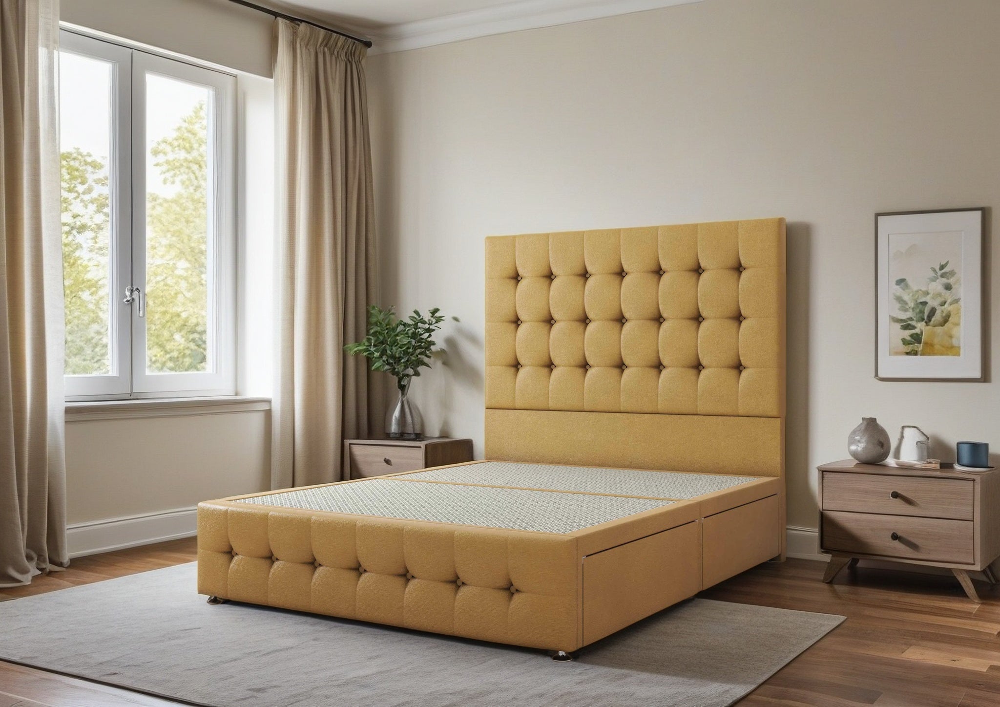 Trier Divan Bed Set with 2 Drawers, headboard and footboard - Choice of Mattress - Image 3