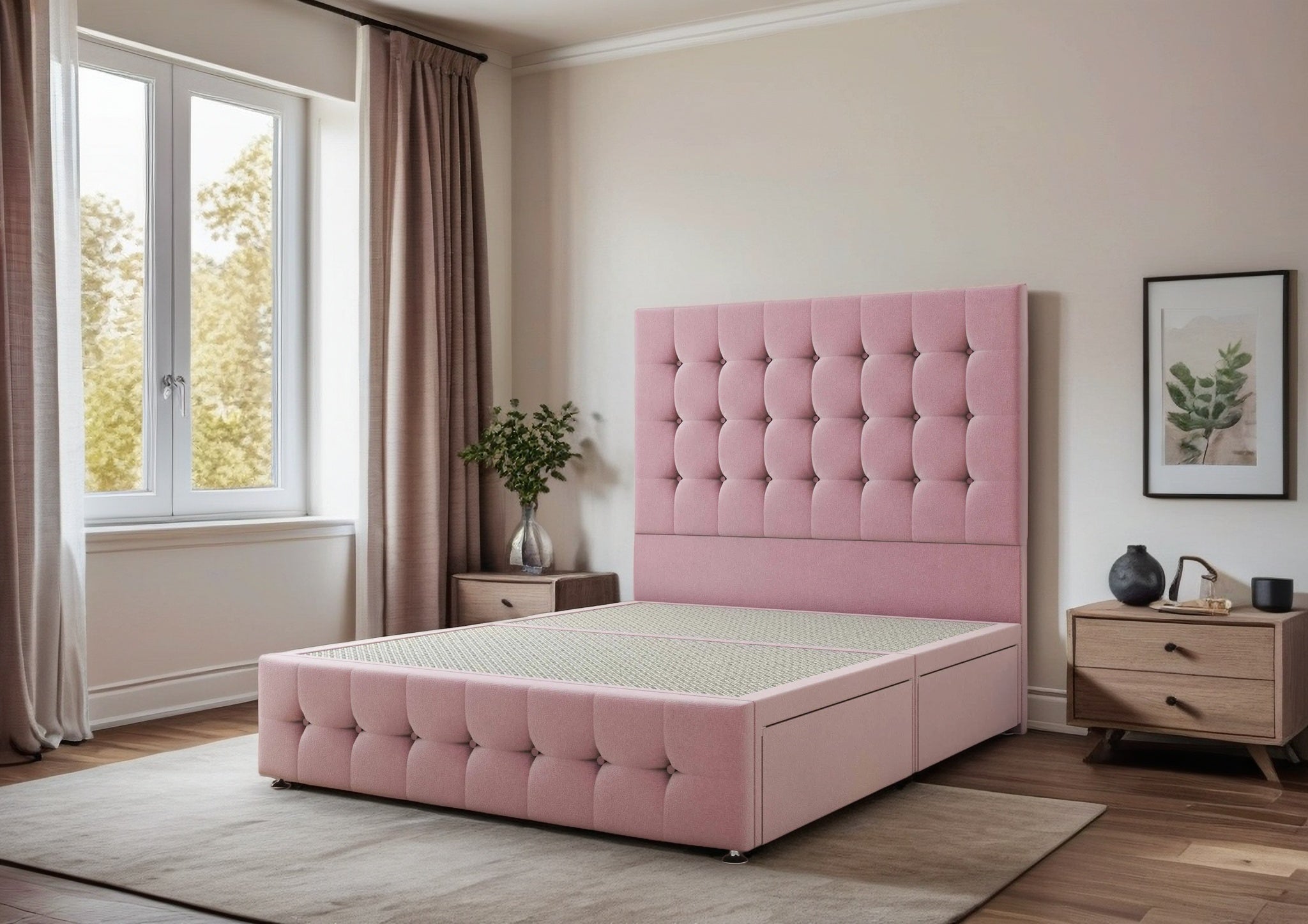 Trier Divan Bed Set with 2 Drawers, headboard and footboard - Choice of Mattress - Image 5