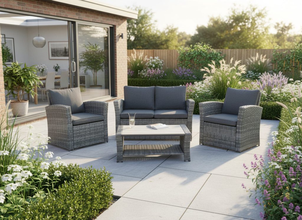 The Wilmslow 4 Seat Rattan Sofa Lounge Set