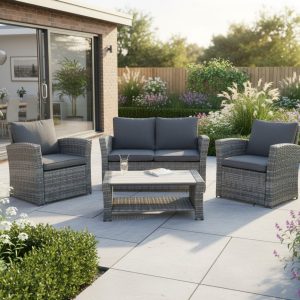The Wilmslow 4 Seat Rattan Sofa Lounge Set