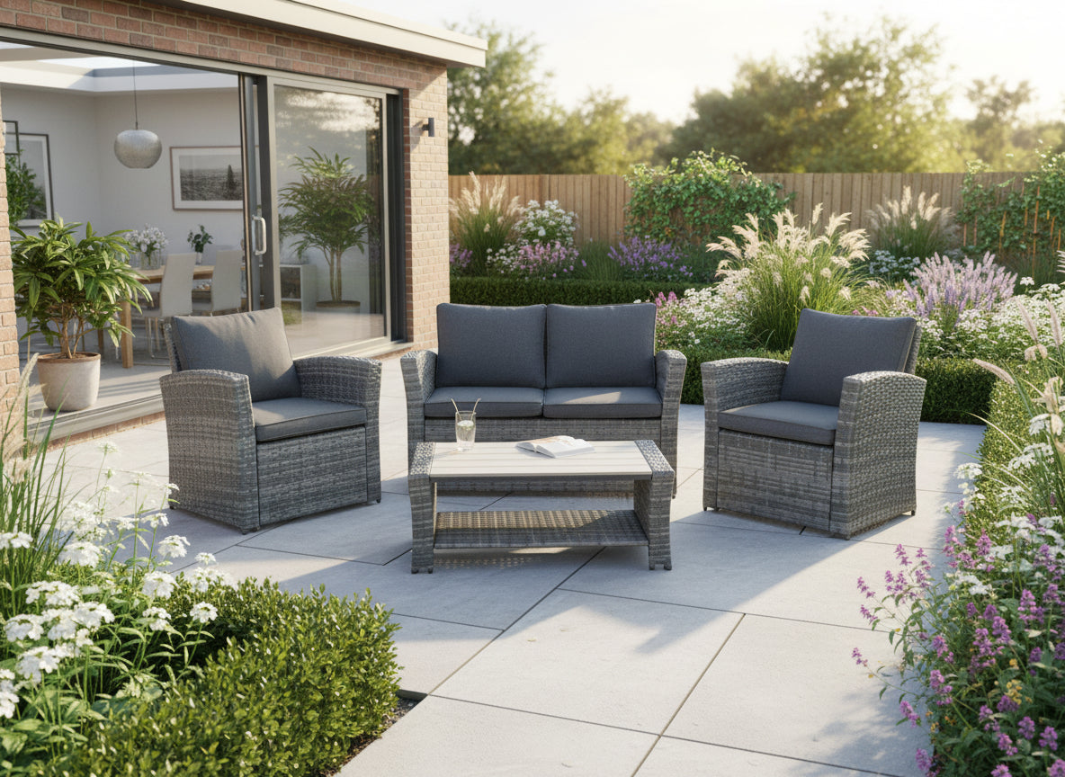 The Wilmslow 4 Seat Rattan Sofa Lounge Set