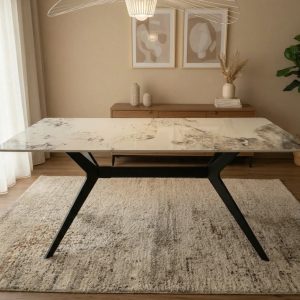 San Diego Marble Top Rectangular Dining Table