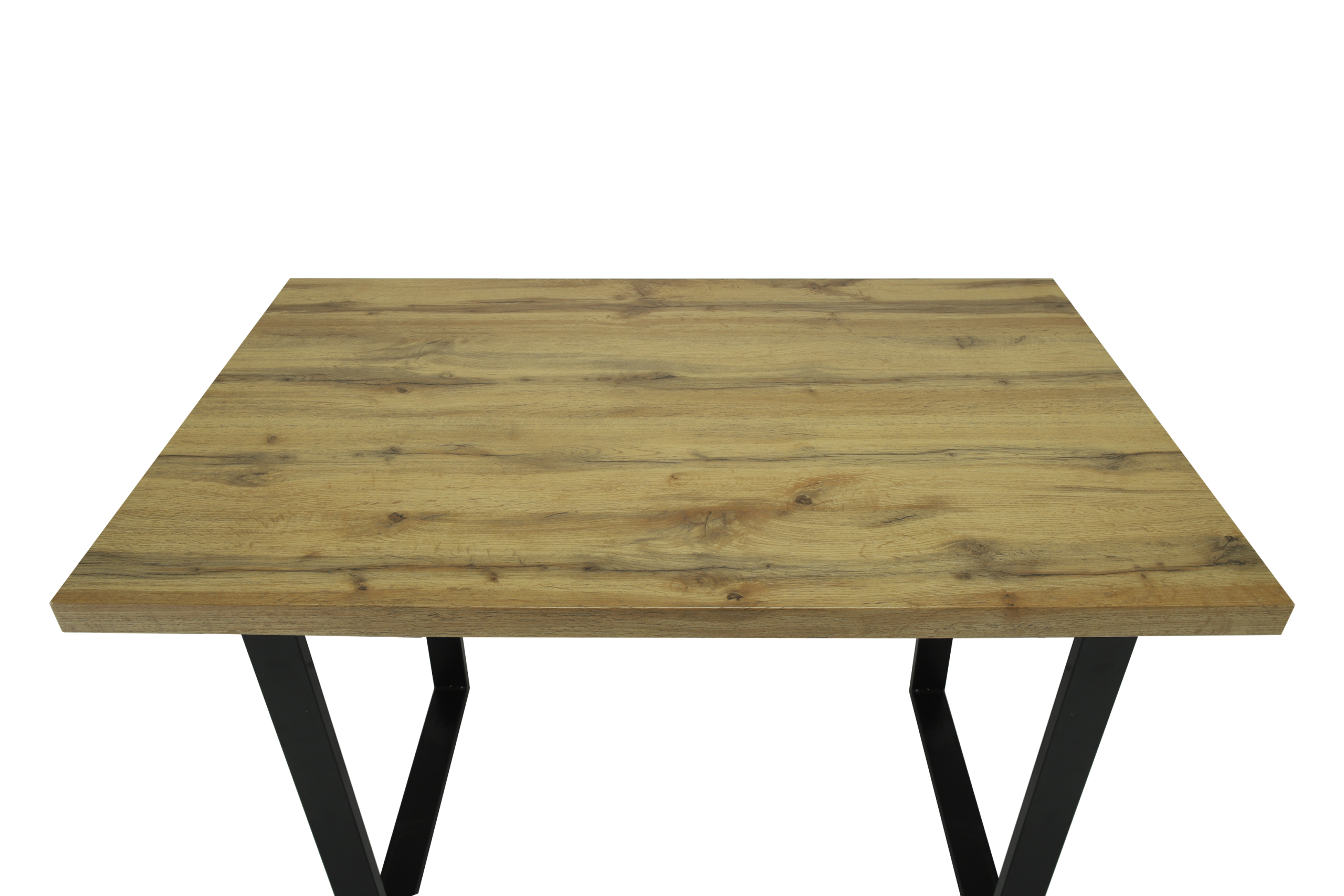 Colorado Oak Dining Table with Industrial Black Legs - Image 2