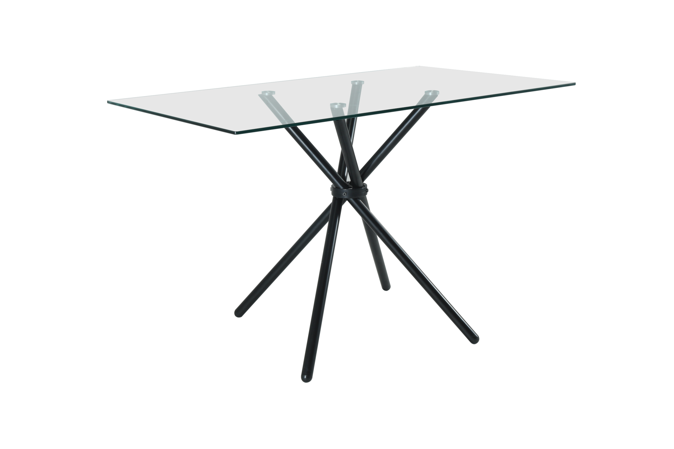 Miami Dining Table with 4 Emily Leather Chairs - Image 7