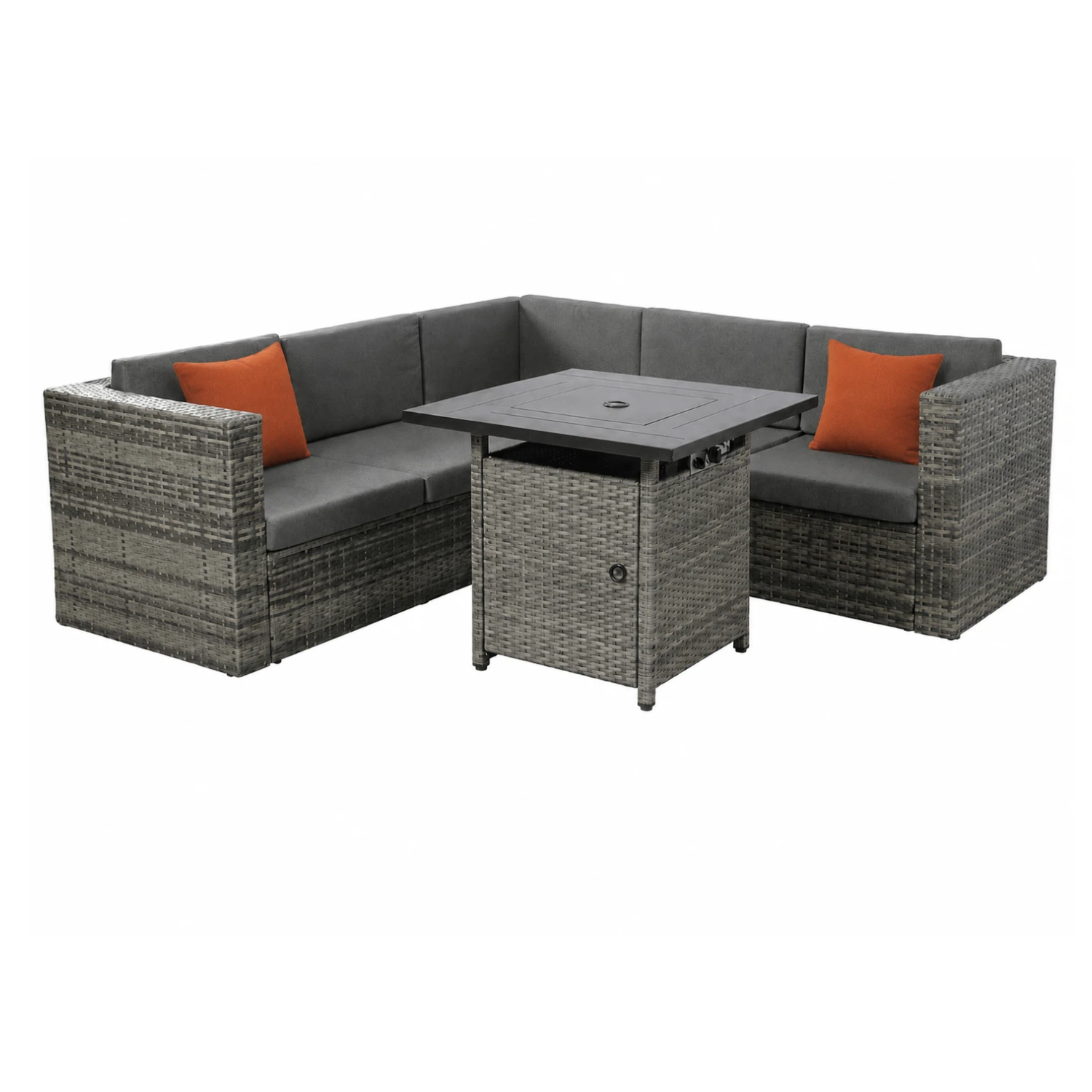 The Haweswater Grey 5-Seat Fire Pit Garden Set - Image 3