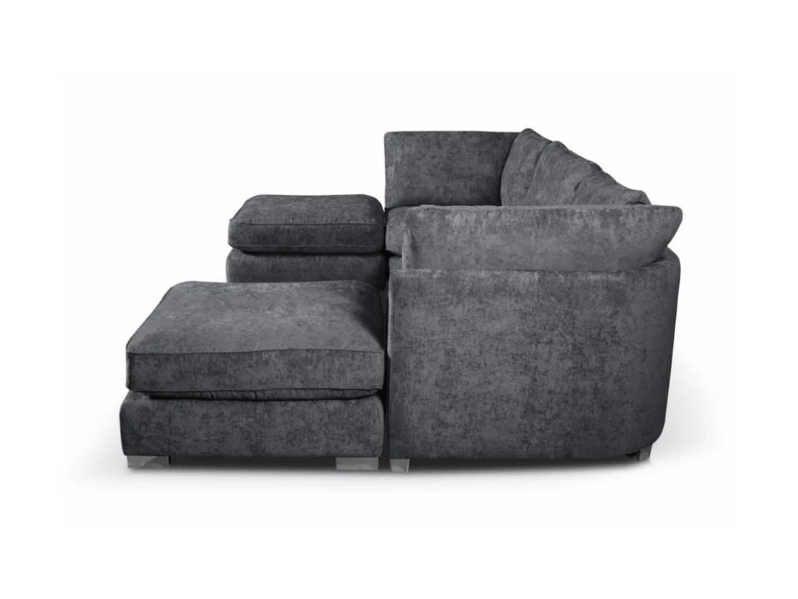 Wentworth U-Shape Sofa - Charcoal Grey - Image 4