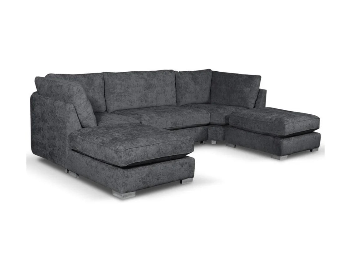 Wentworth U-Shape Sofa - Charcoal Grey - Image 2