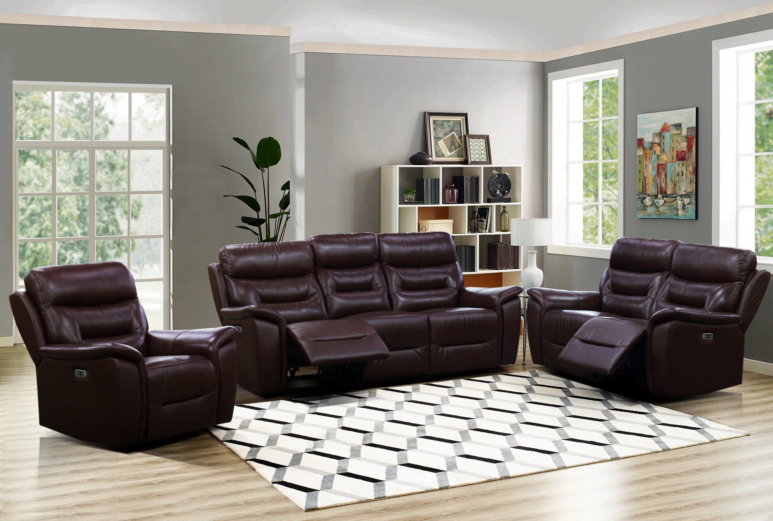 Harris Leather Reclining Suite